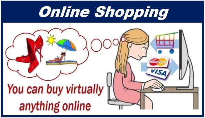 Online shopping - woman buyijng stuff on the Internet