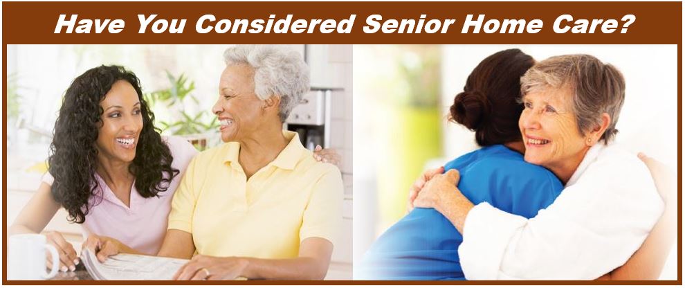 Senior home care - image of carers hugging seniors