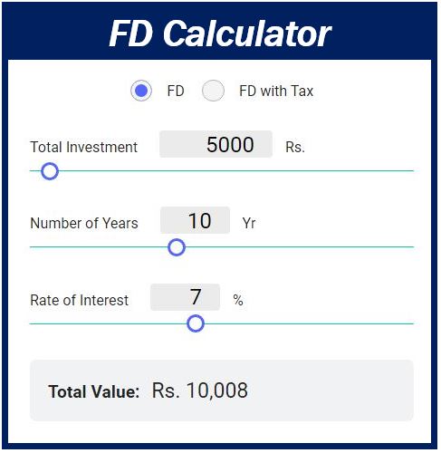 Debt Funds vs FD - calculator 4993929