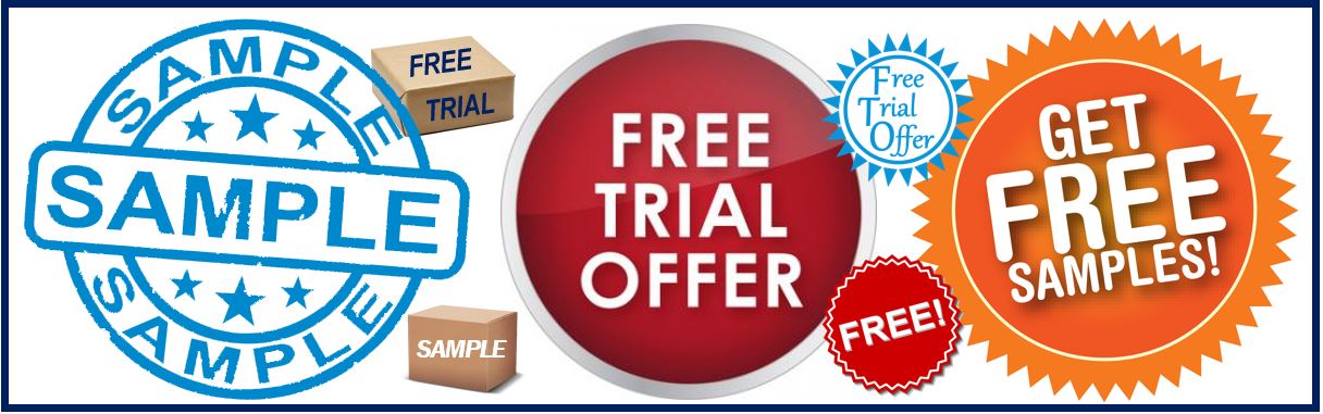 Free sample - free trial - trial offer