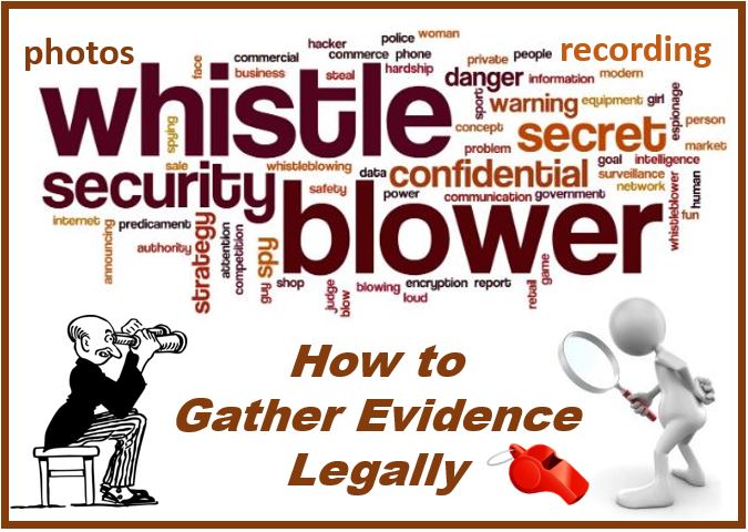 best ways for whistleblowers to gather evidence