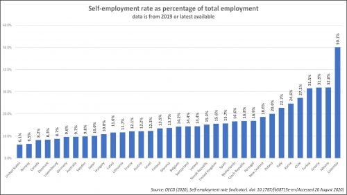 OECD self-employment rates