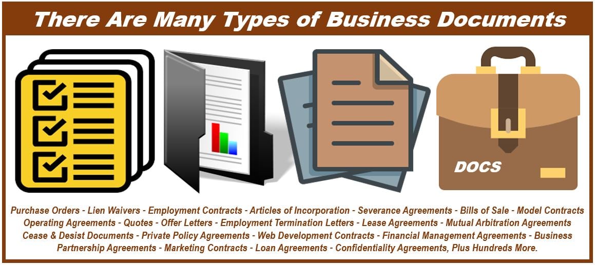 Many different types of business documents - 3499399