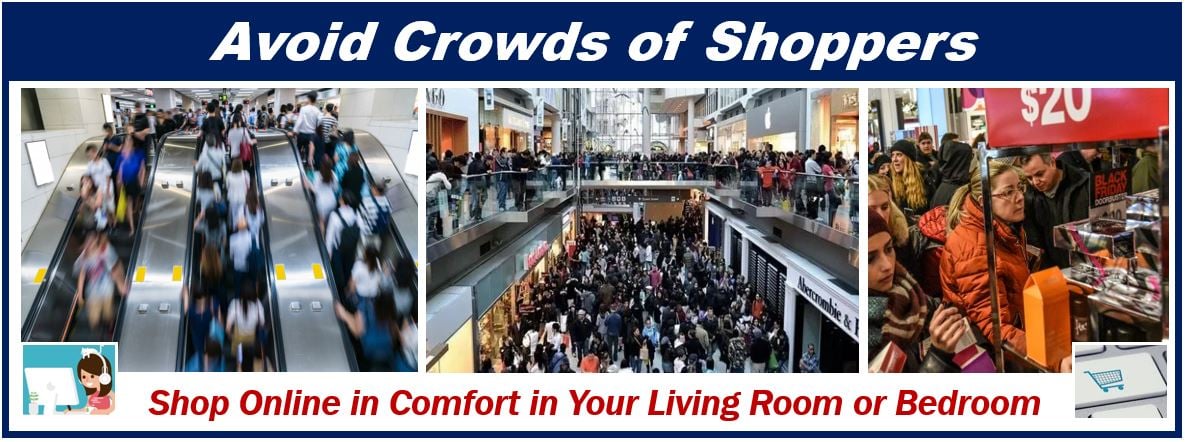 Online shopping - avoid crowds of shoppers