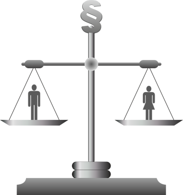 scales showing gender equality