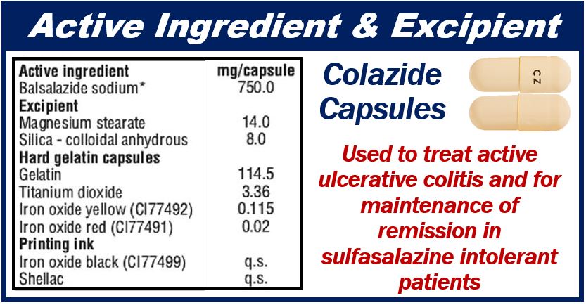 Active ingredient and excipient in a drug - 3983098390830983