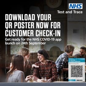 NHS Covid-19 app QR code poster