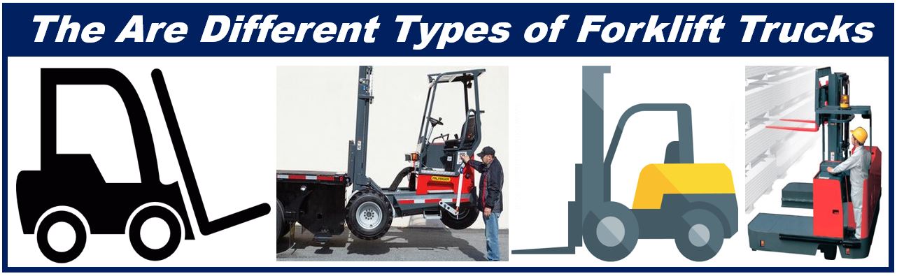 There are different types of forklift trucks - 398398398938