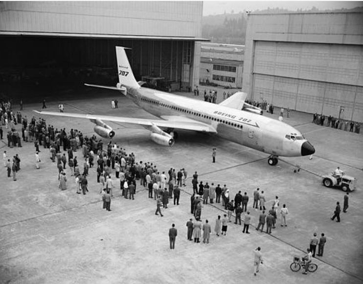Boeing 707 rolled out in 1957