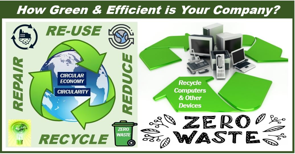How green and efficient is your company - circular economy - recycling computers