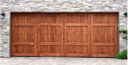 Wooden garage - the door