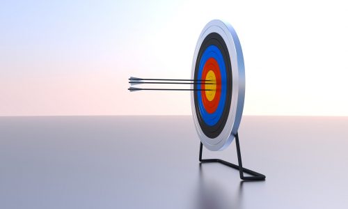 three arrows in a bullseye