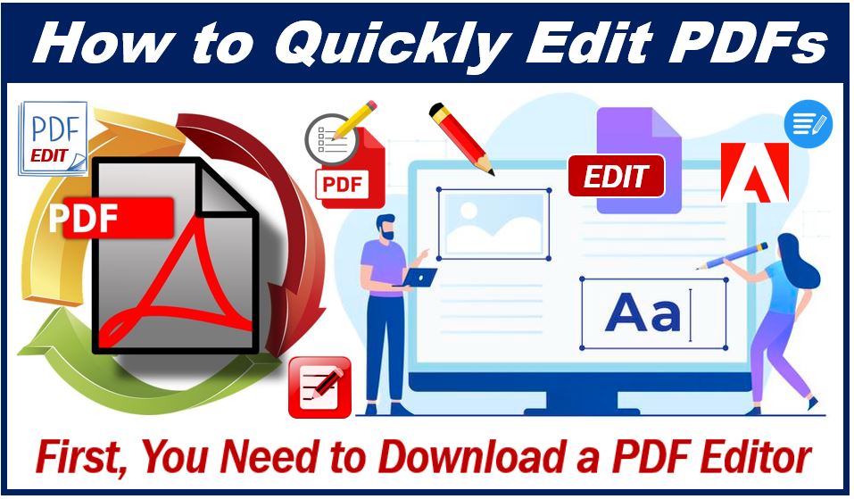 How to quickly edit PDFs - image with lots of examples