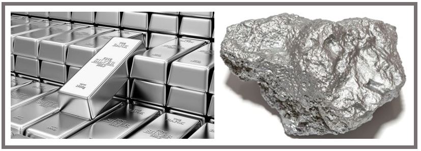 Silver - bars and ore