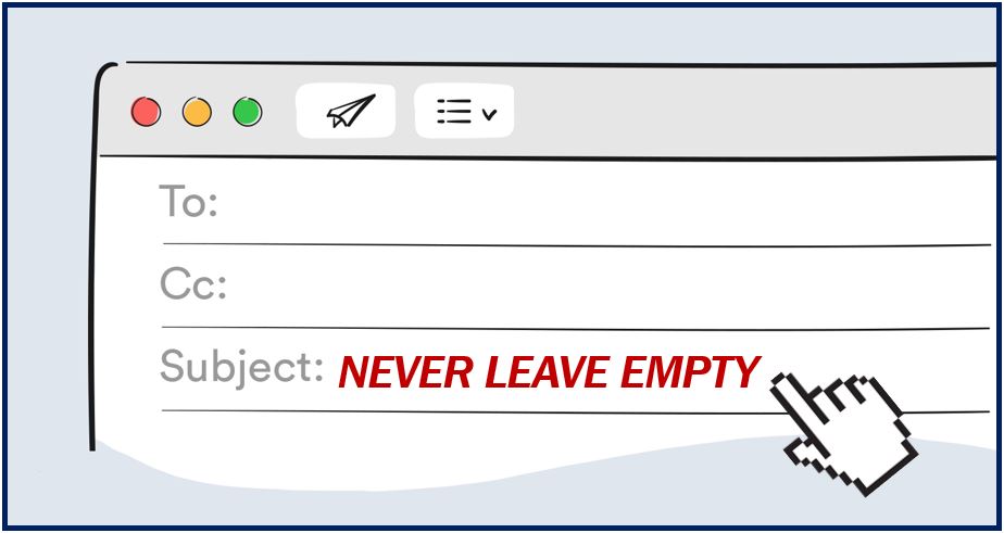 Never leave subject line empty - article about email management