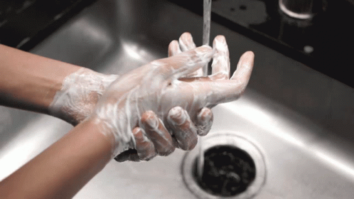 Washing hands GIF