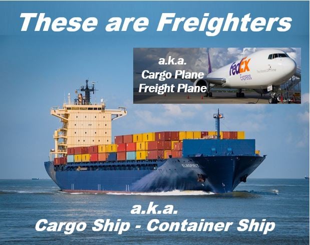 When freight is an adjective of root word