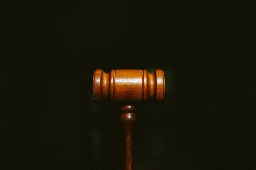 Gavel black background