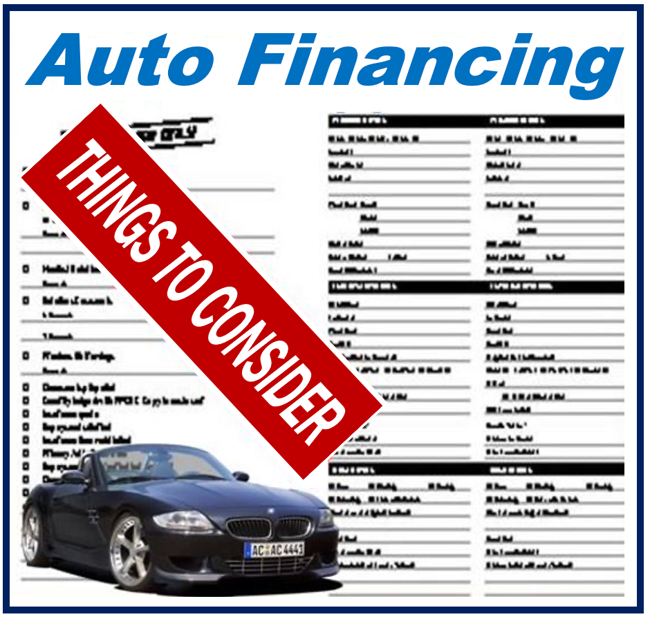 Auto Financing - things to consider