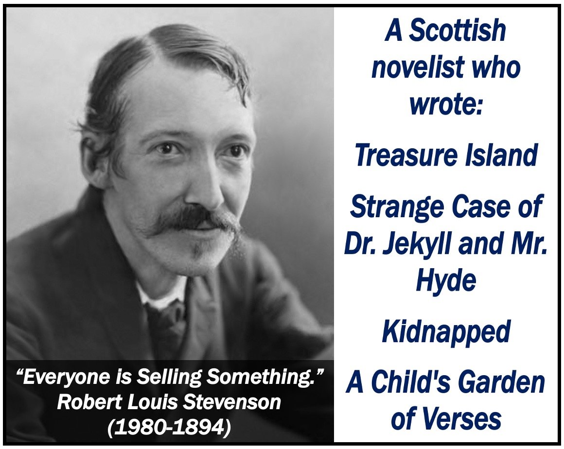 Robert Louis Stevenson - Quote about selling - image