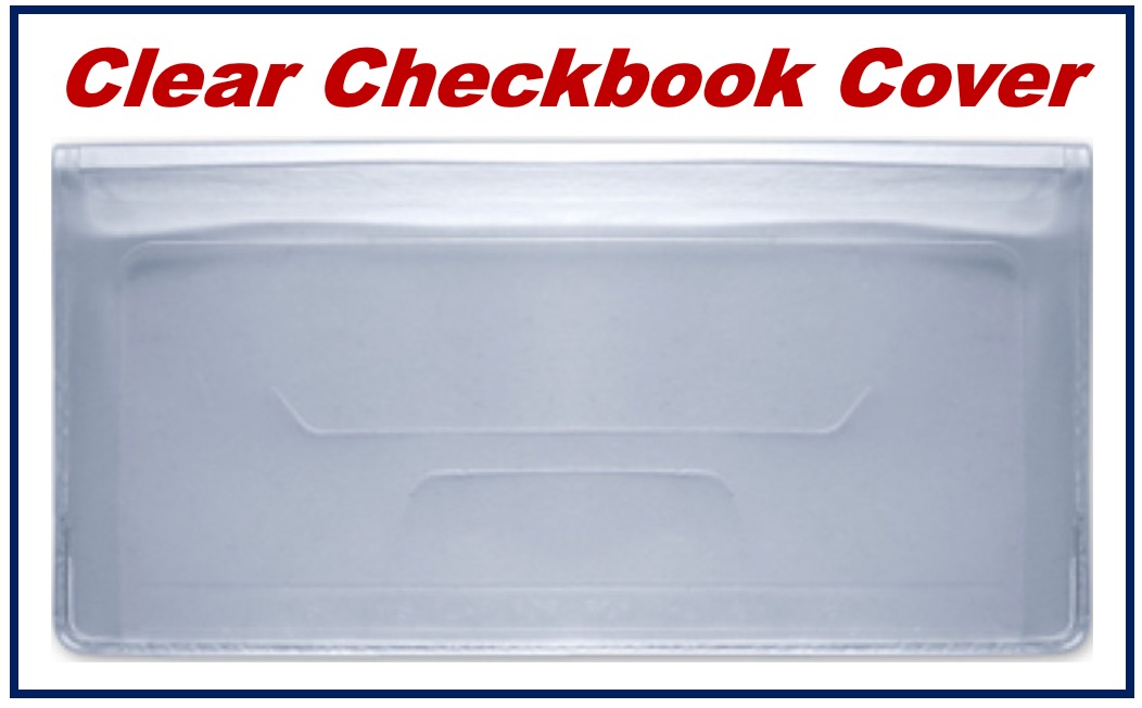 Clear checkbook cover