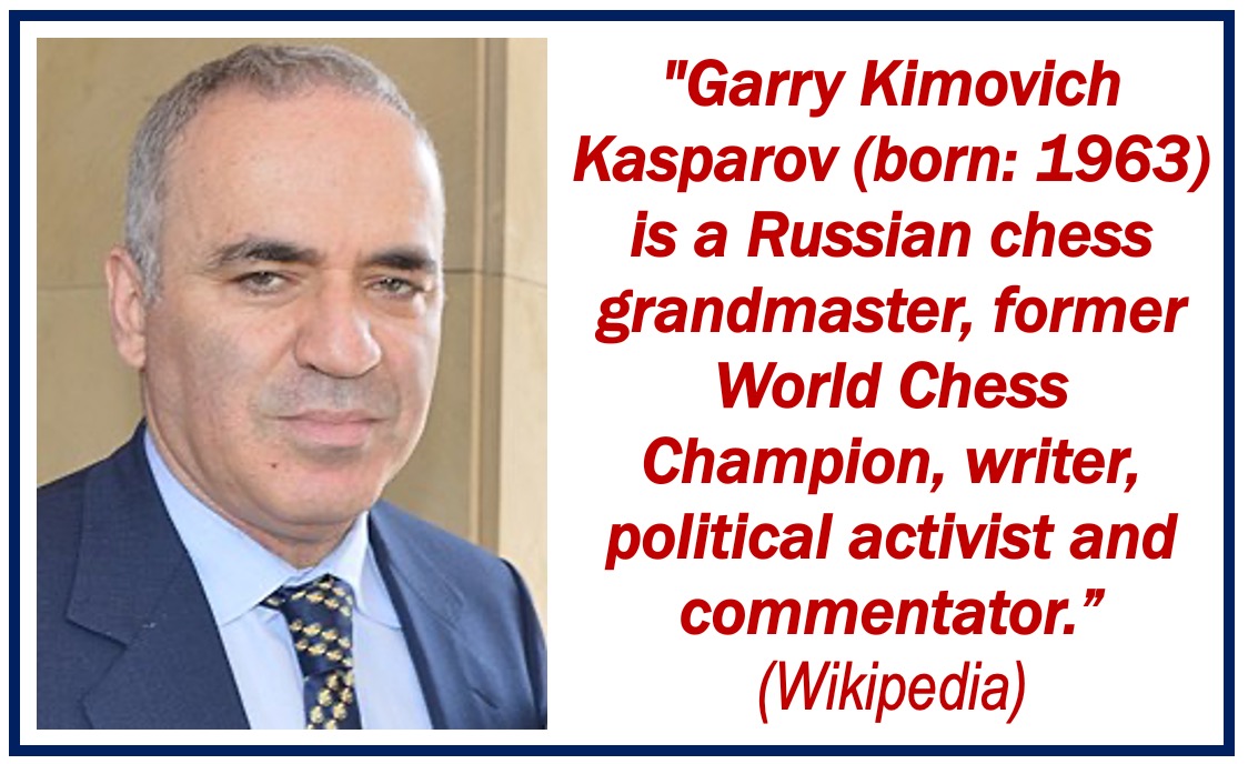 Image of Boris Kasparov plus text about him.