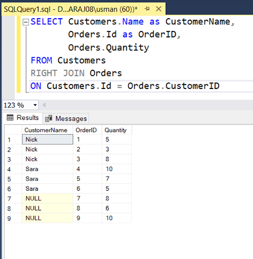 Joining Tables with RIGHT OUTER JOIN in SQL Server - Market Business News