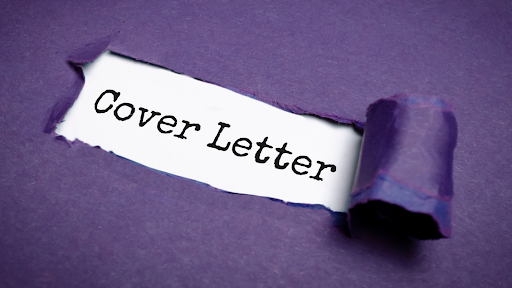 Cover letter written in typewriter font