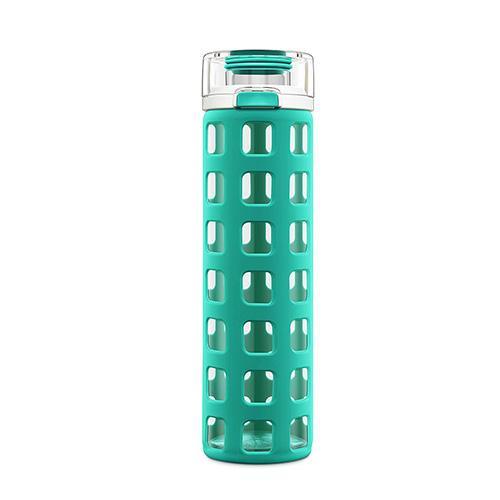 JOUDOO 460ml Summer Cool Water Bottle With Straw Prosted Glass