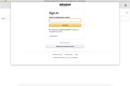 Log in Movpilot Built-in Amazon Prime Video Search Engine