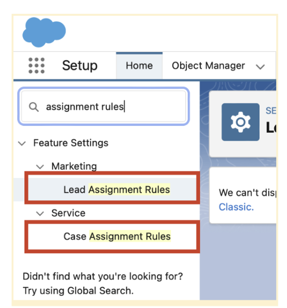 how to get case assignment rules in salesforce