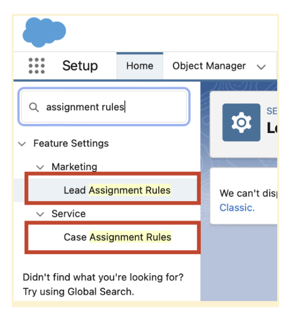 assignment and escalation rules