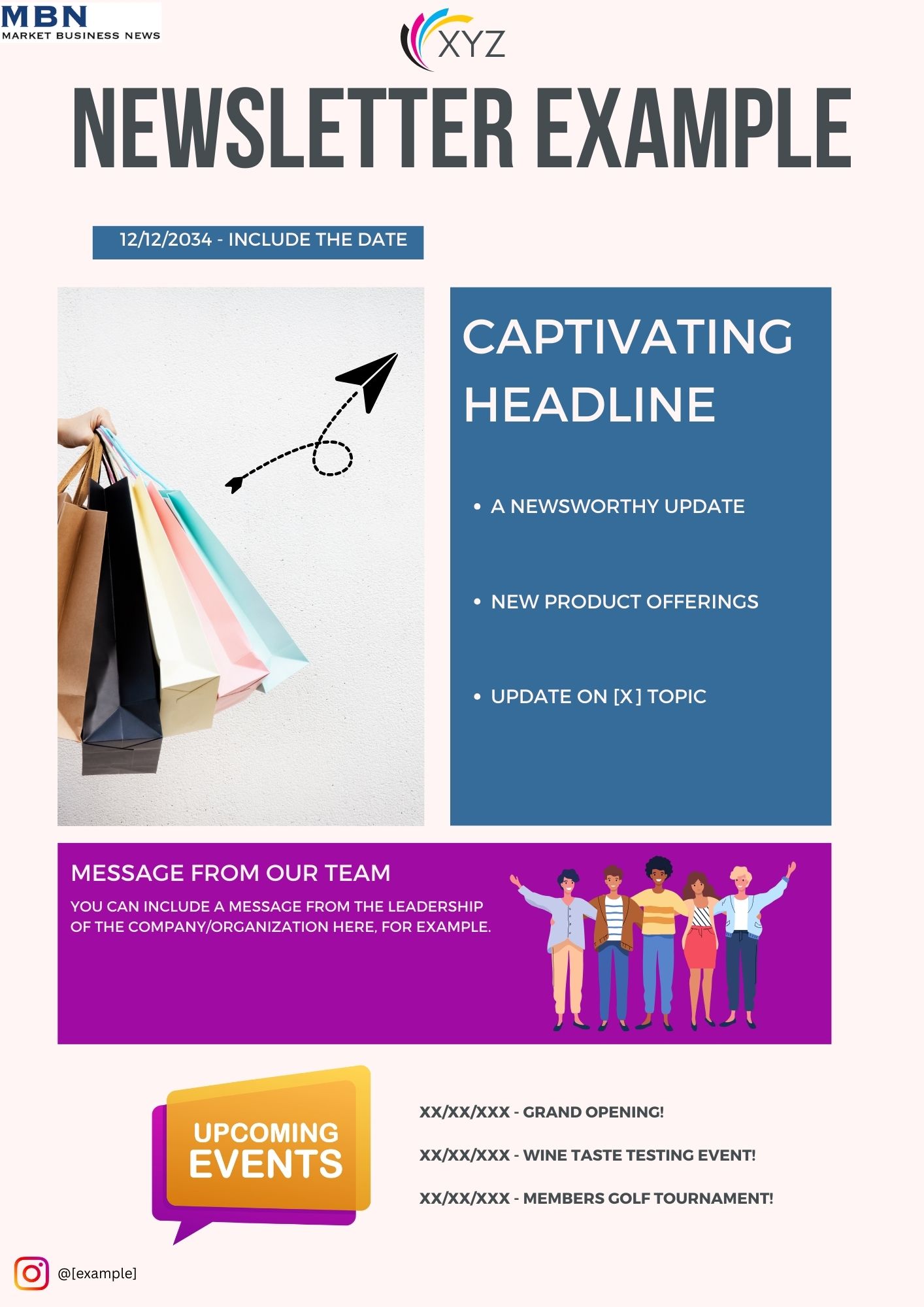 Visual Example of a Newsletter