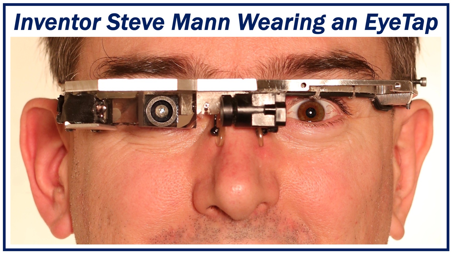 Steve Mann wearing an EyeTap - a wearable computer