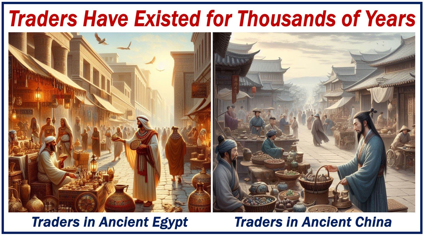 Traders in Ancient China and Ancient Egypt