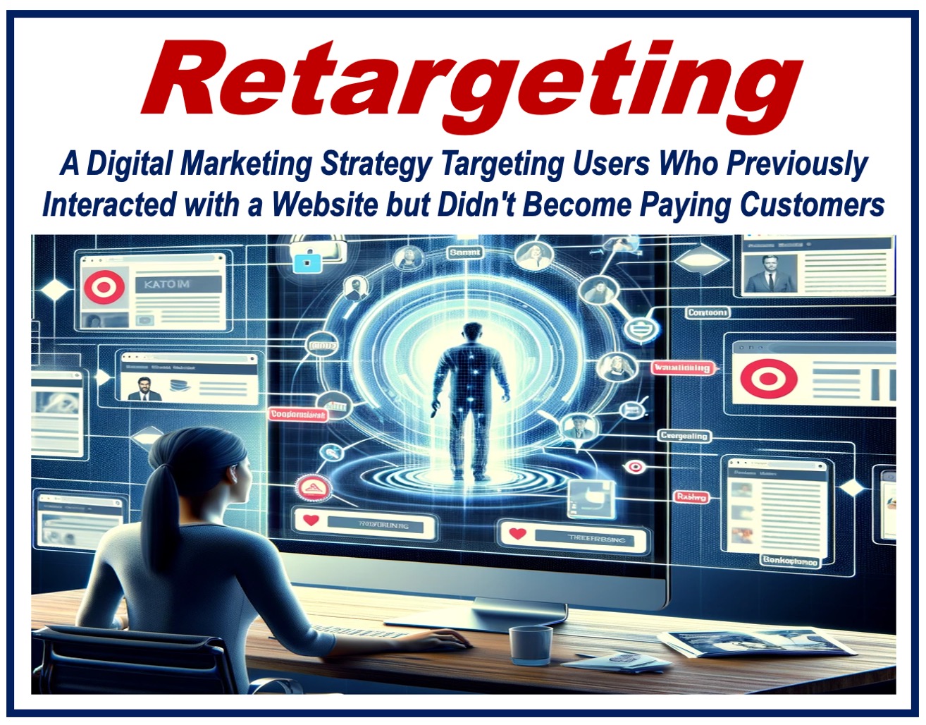 Image depicting retargeting as a marketing strategy.
