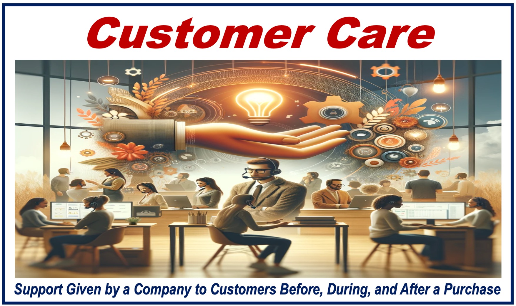 An image depicting the concept of customer care