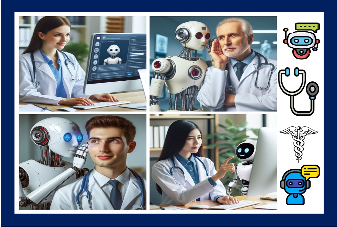 Doctors using AI chatbots and robots