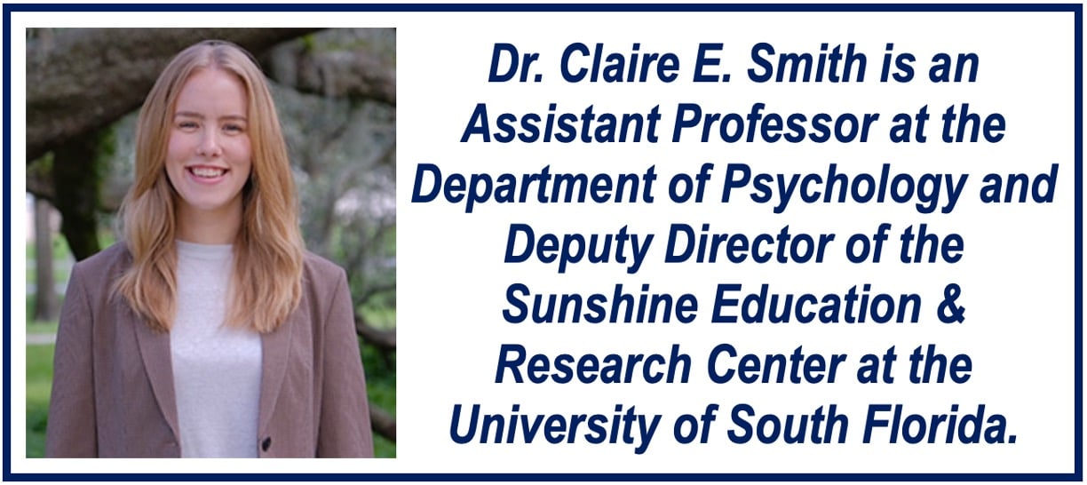 Image and some background info about Dr. Claire E. Smith.