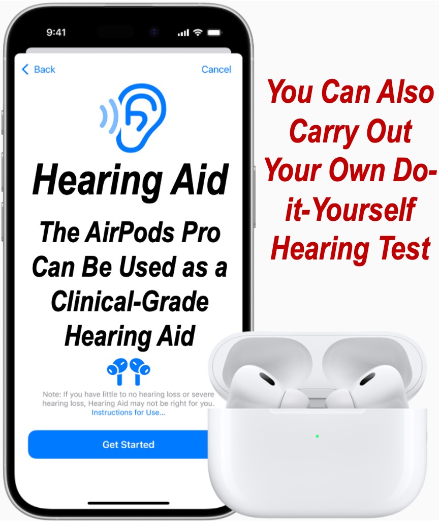 Image of New AirPods Pro that act as hearing aids.