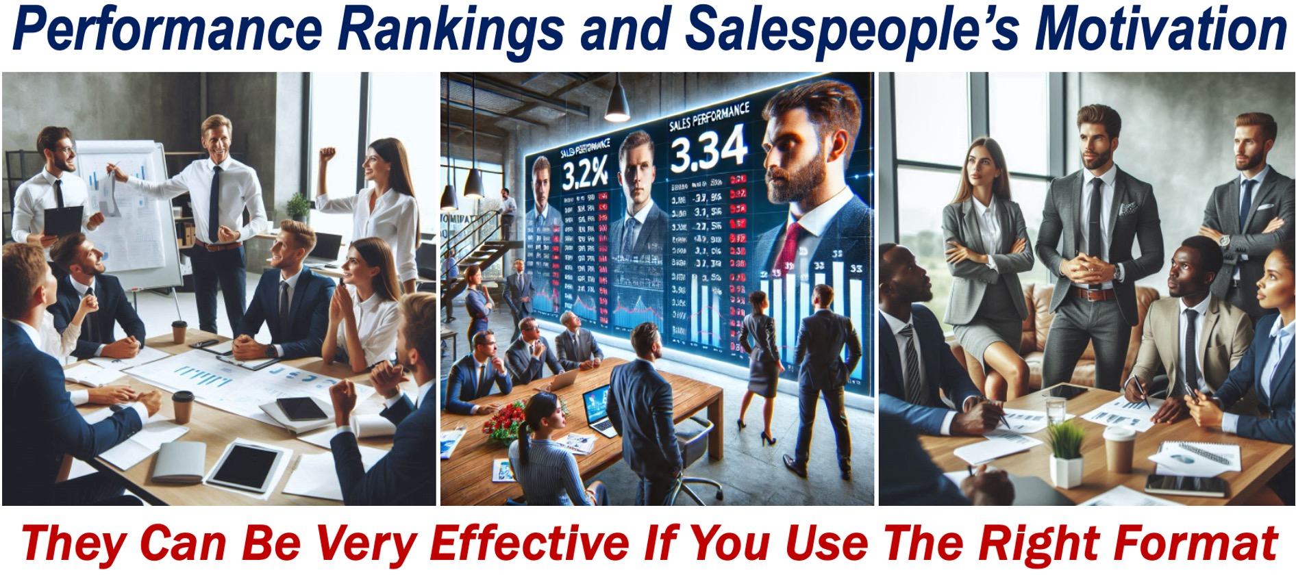 Three sales meetings and a question about performance rankings.