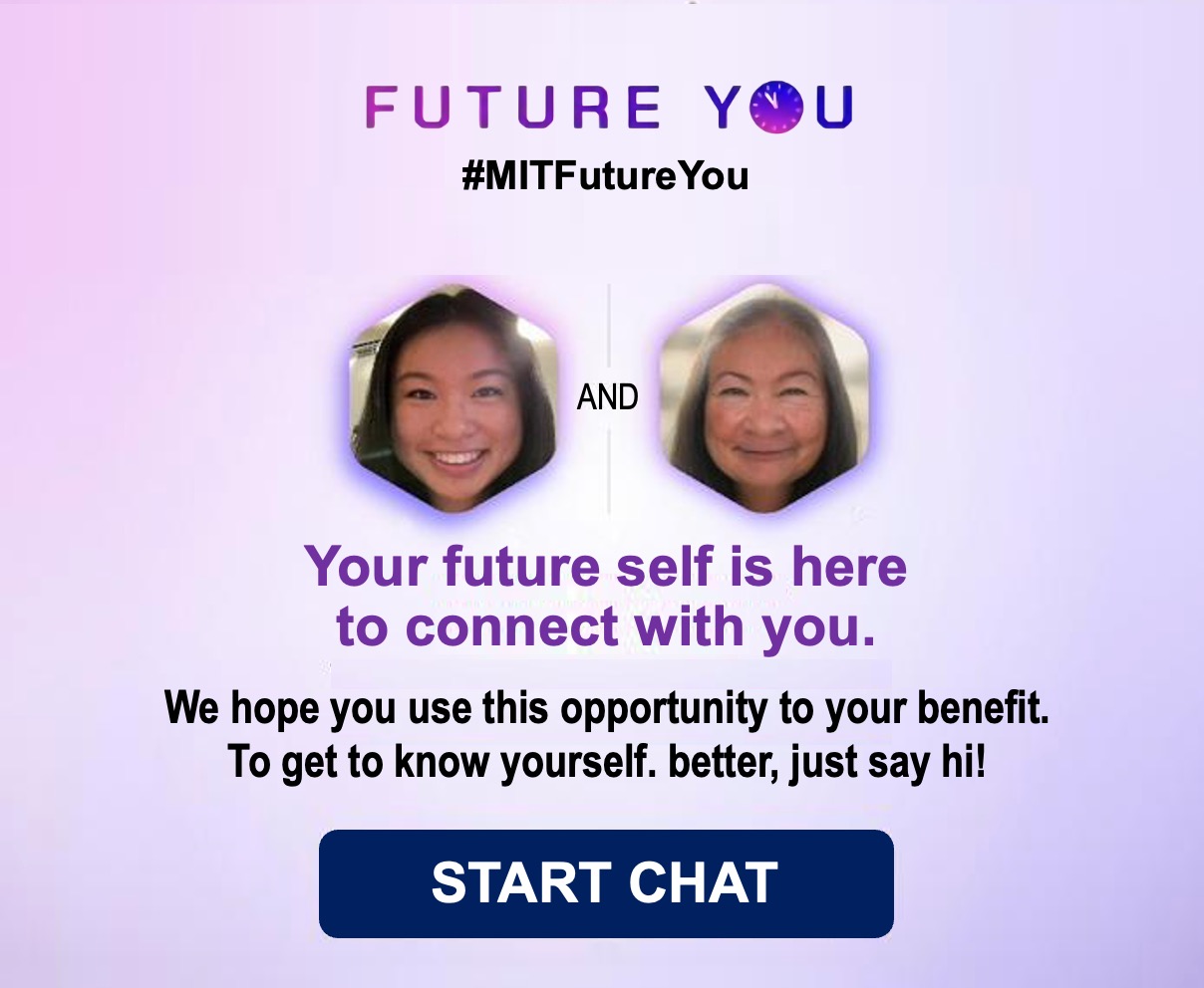 AI Simulation - Future You - Image of webpage