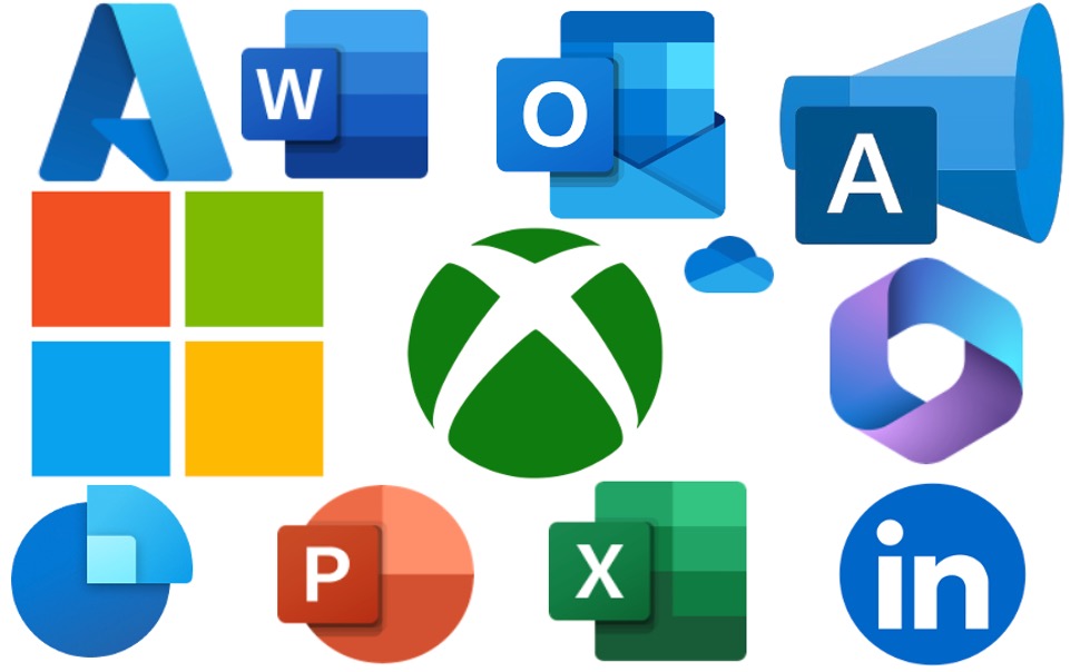 Microsoft product logos