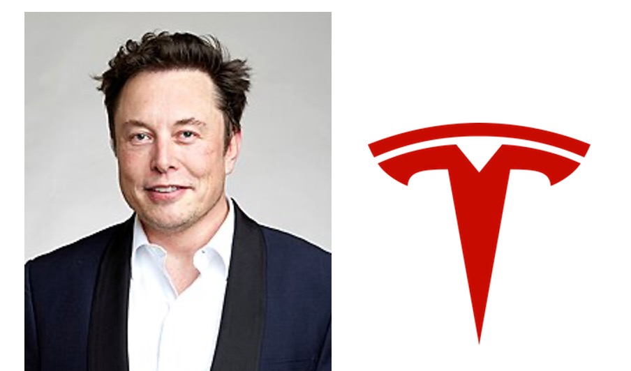 Elon Musk and Tesla logo