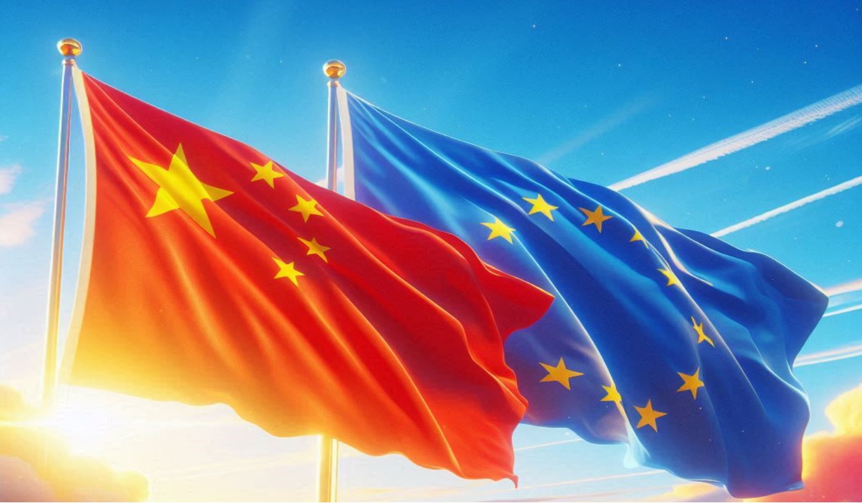 Flags of the EU and China - thumbnail image