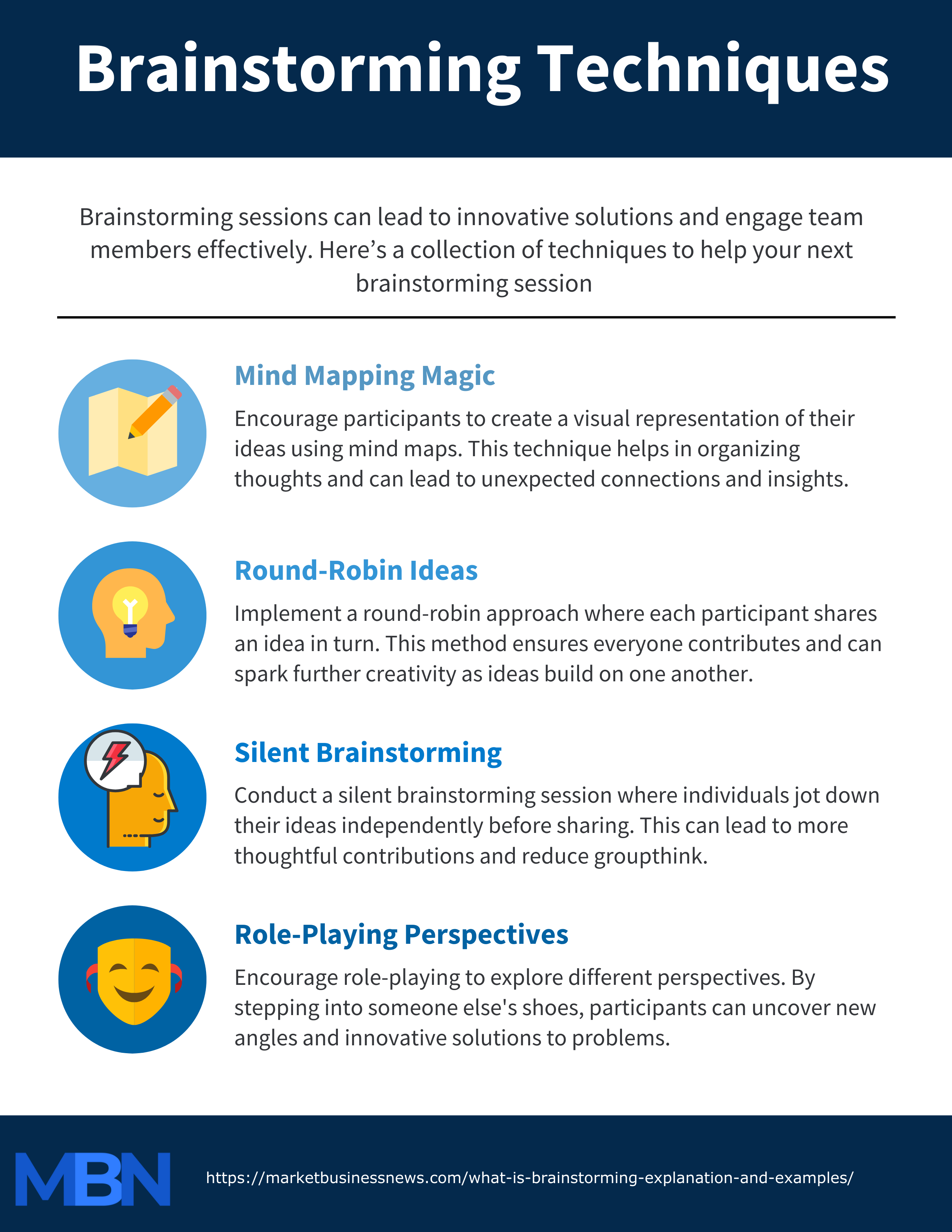 brainstorming techniques infographic