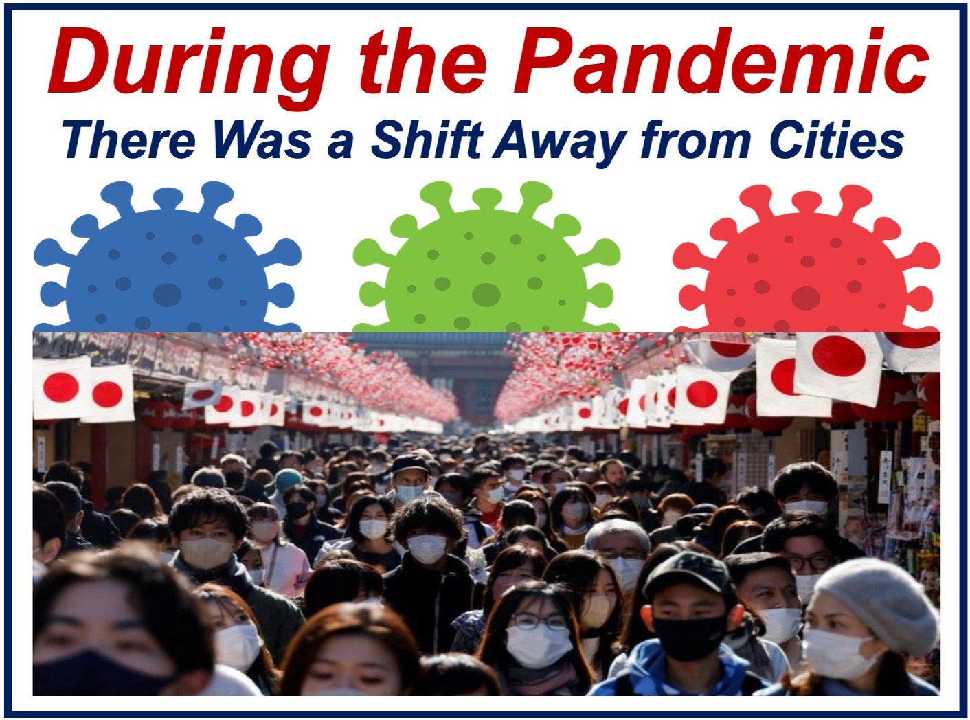 Many people in Japan wearing facemarks during the pandemic.