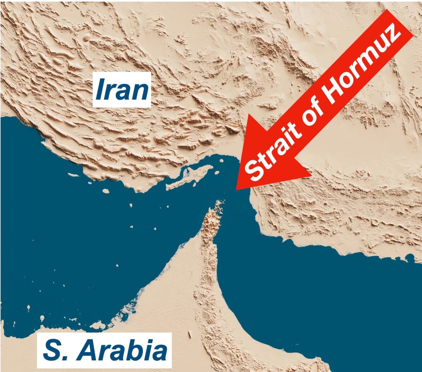 image showing the Strait of Hormuz