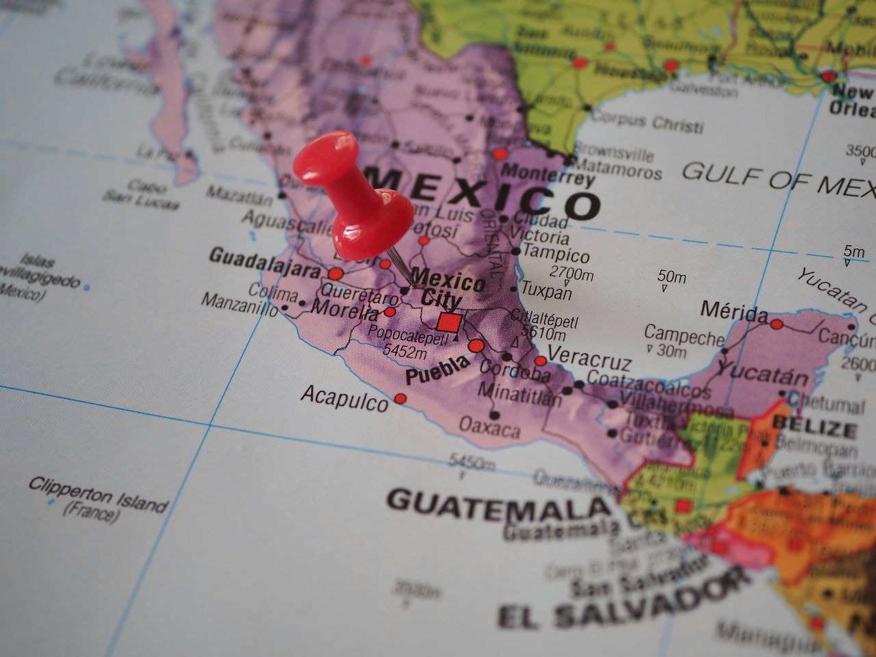mexico on map