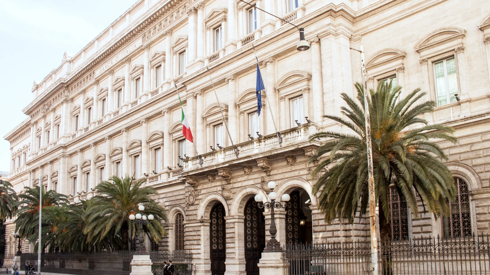 Palazzo Koch in Rome, headquarters of Banca d'Italia, viewed from Via Nazionale.